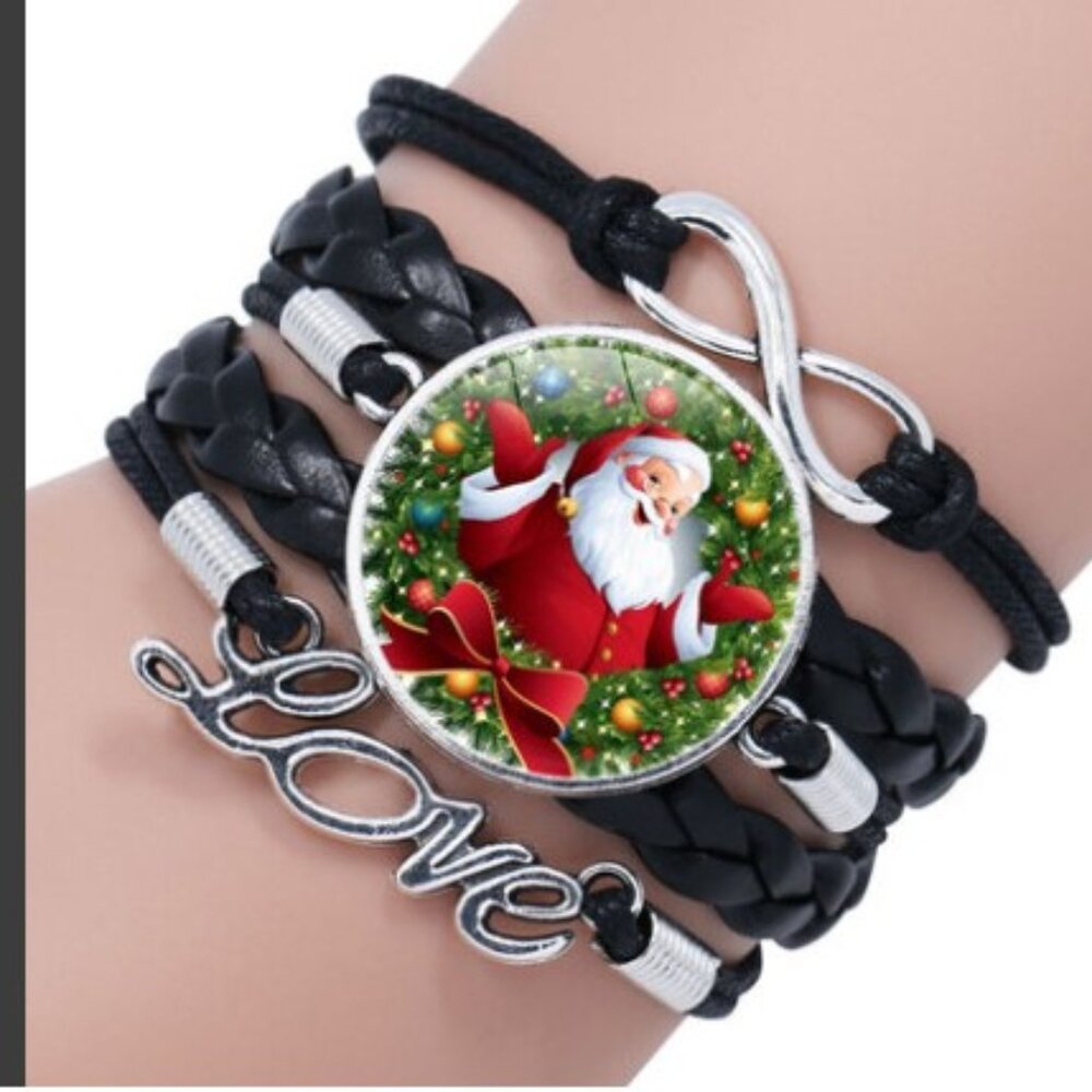Santa Holiday Wrap Bracelet